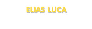 Der Vorname Elias Luca